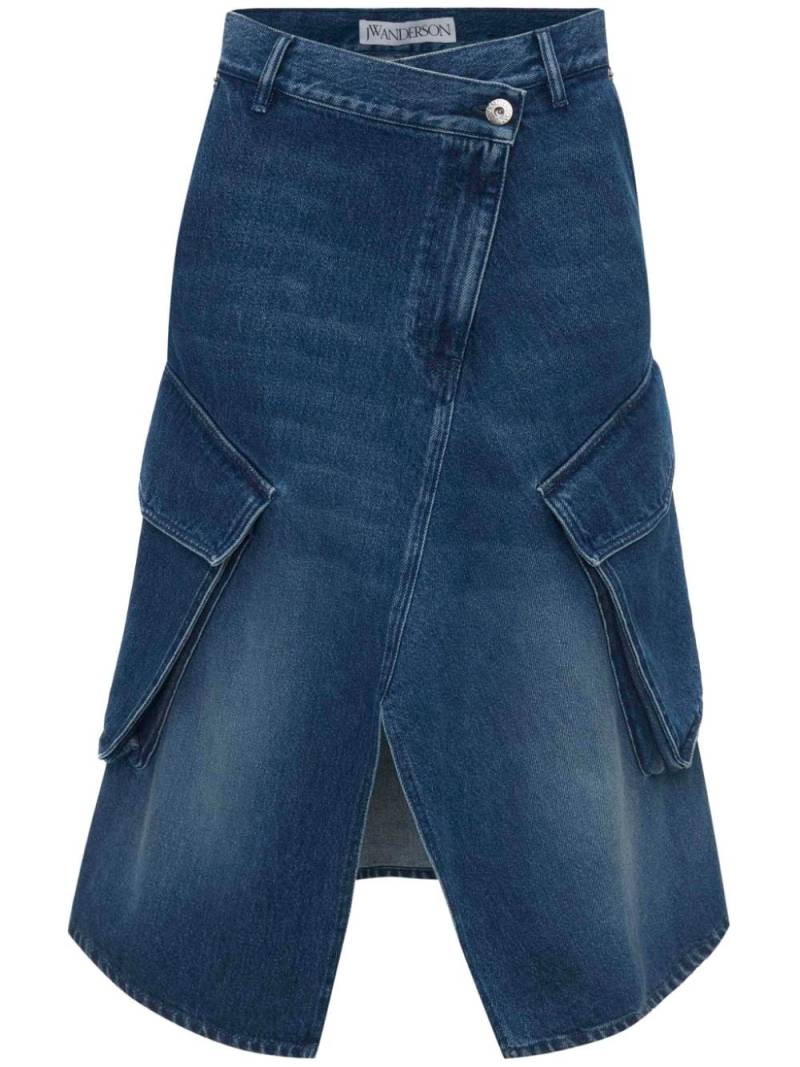 JW Anderson cargo denim midi skirt - Blue von JW Anderson