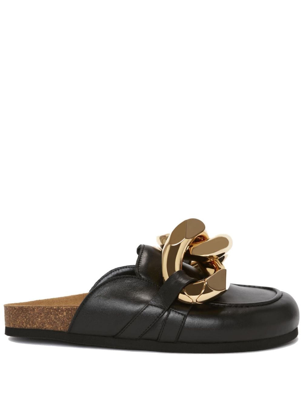 JW Anderson chain-detail leather slides - Black von JW Anderson