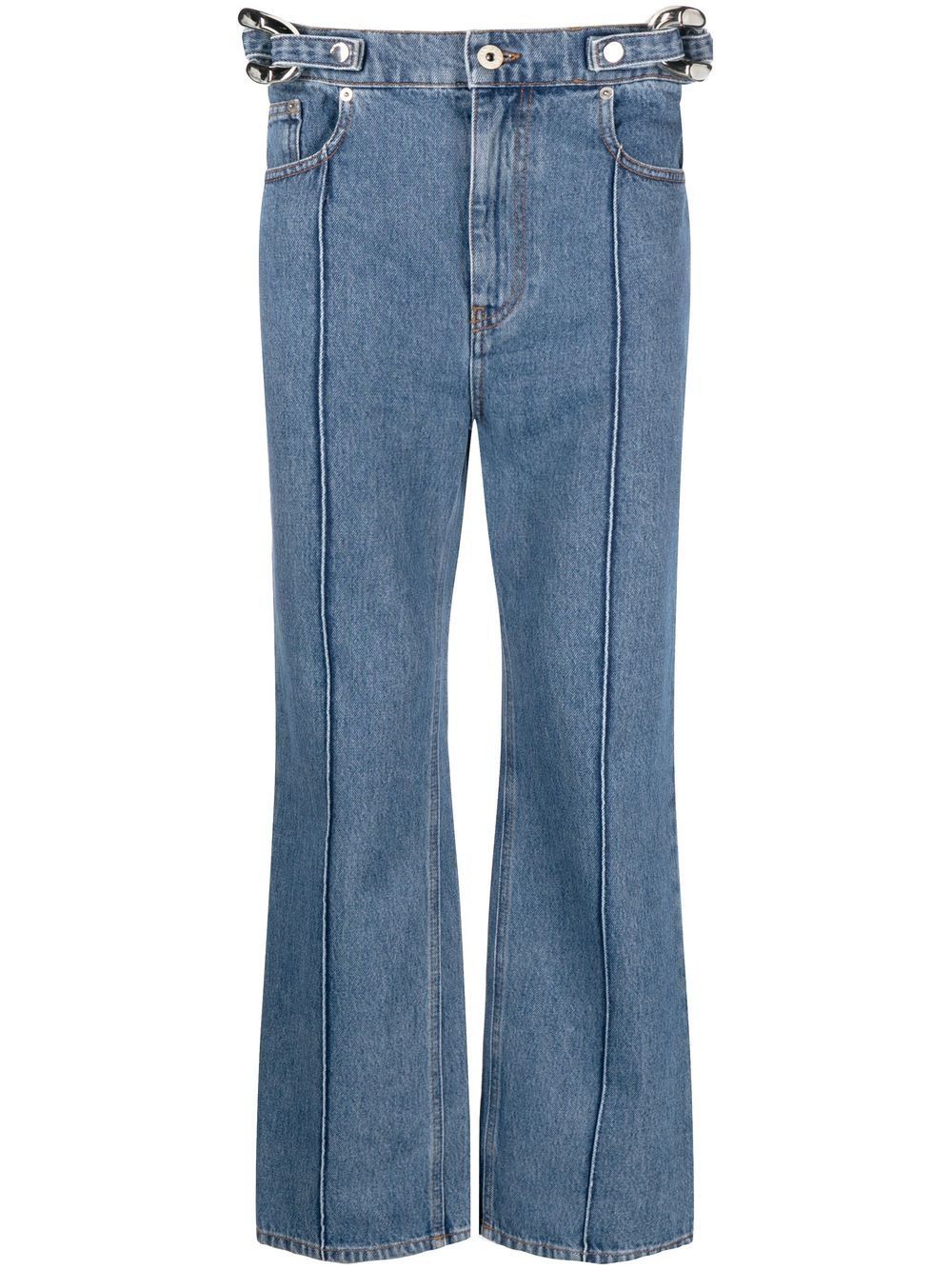 JW Anderson chain-link detailed straight-leg jeans - Blue von JW Anderson