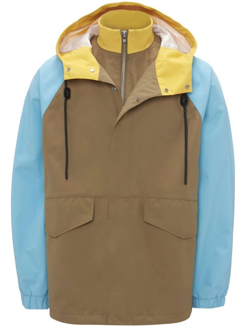 JW Anderson colour-block parka jacket - Brown von JW Anderson