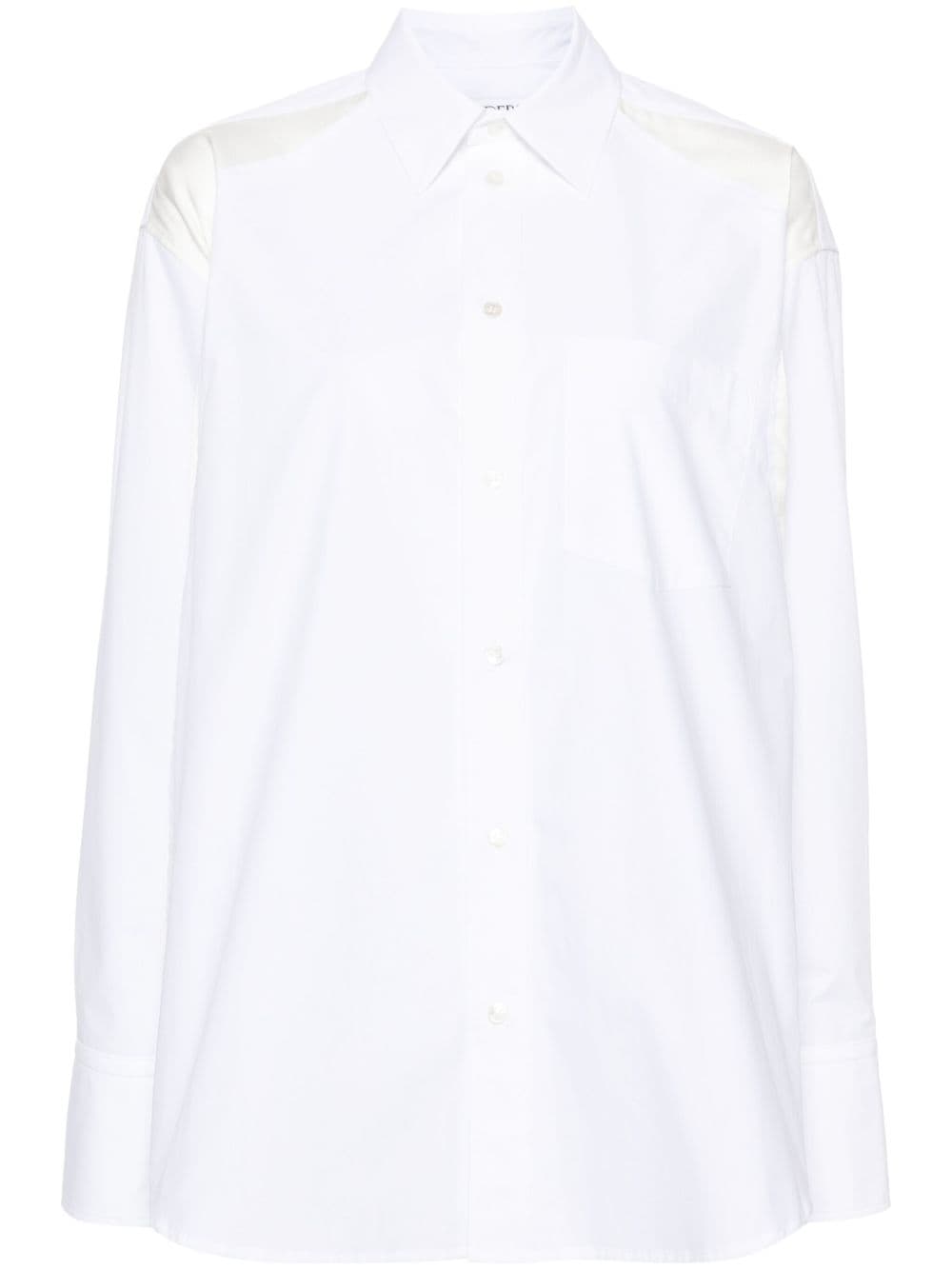 JW Anderson panelled cotton-poplin shirt - White von JW Anderson