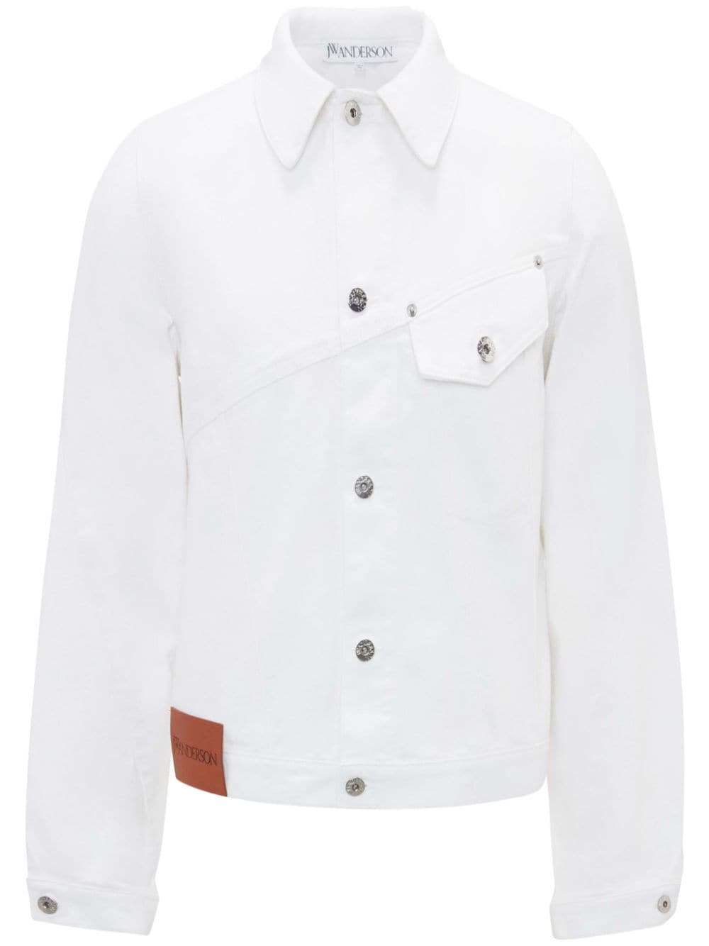 JW Anderson cropped twisted denim jacket - White von JW Anderson