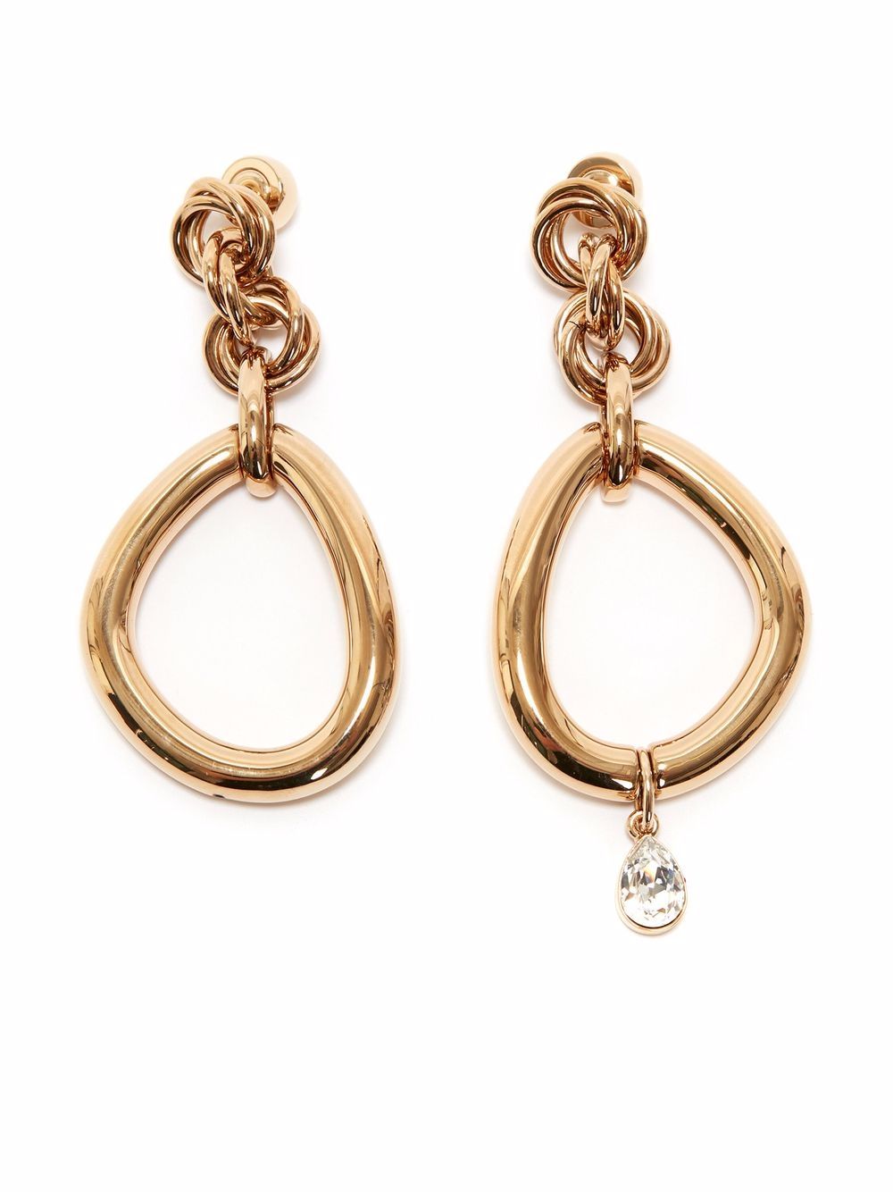 JW Anderson crystal-embellished mismatch earrings - Gold von JW Anderson