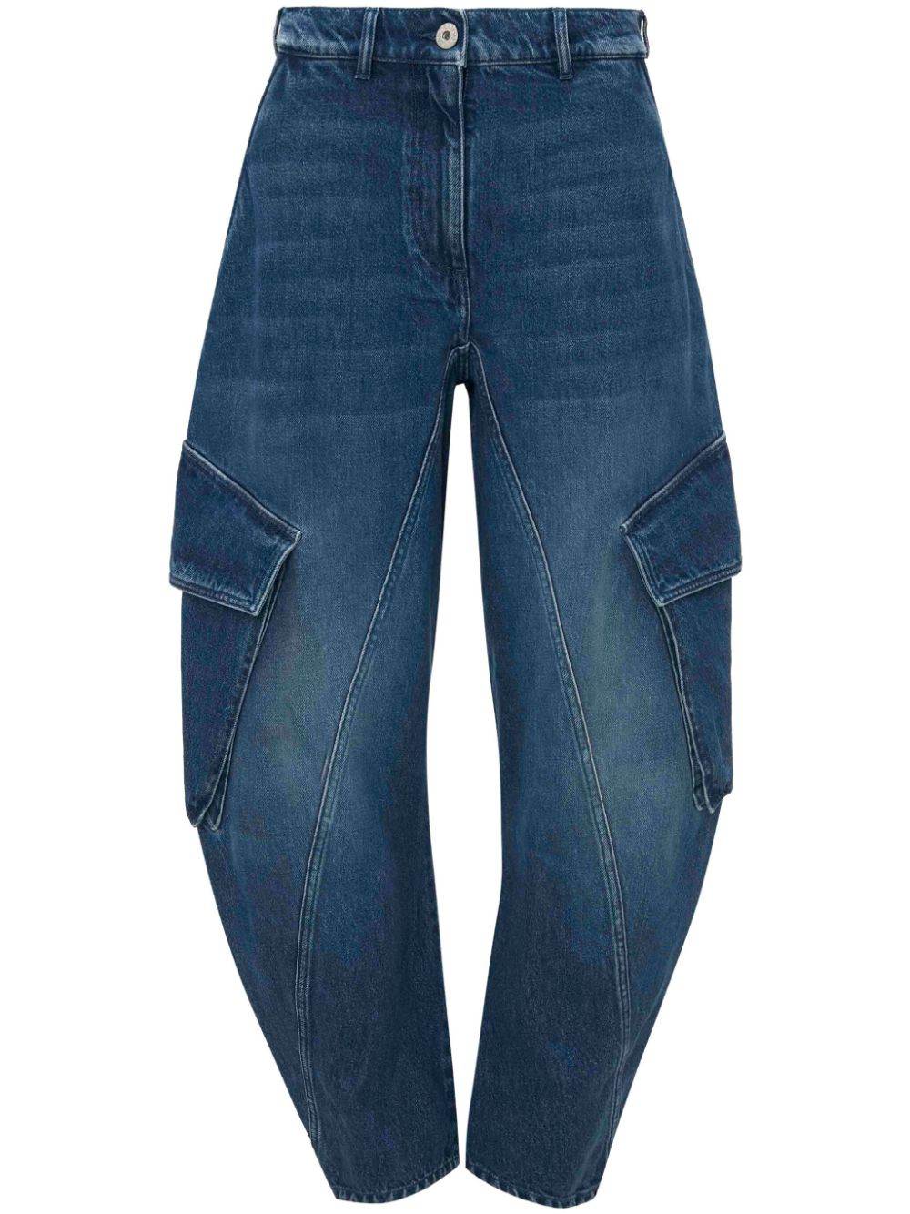 JW Anderson curved-seam tapered jeans - Blue von JW Anderson