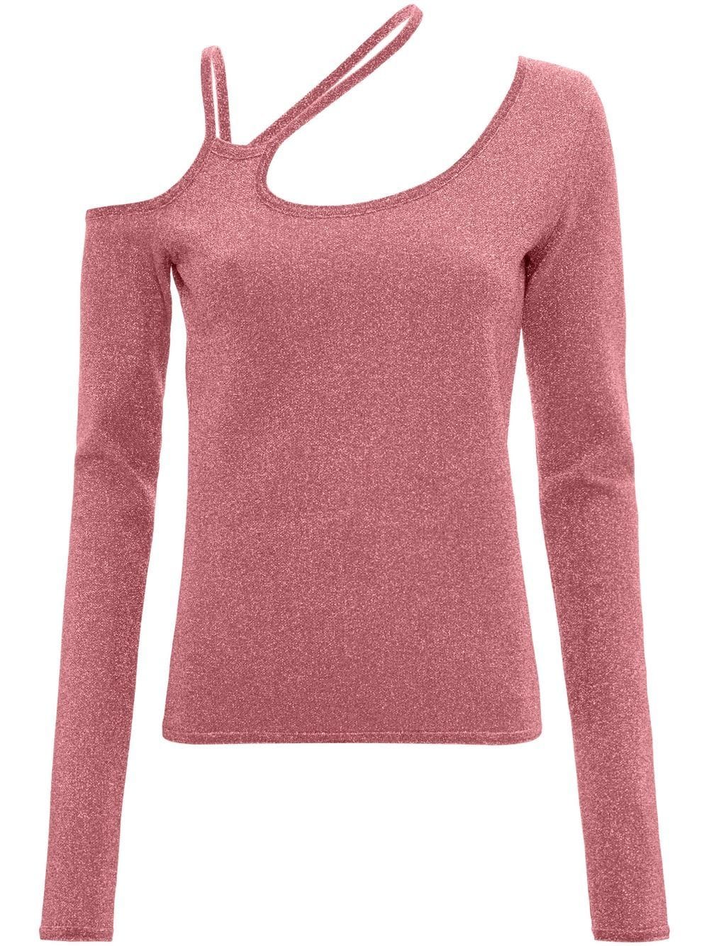 JW Anderson cut-out metallic asymmetric top - Pink von JW Anderson