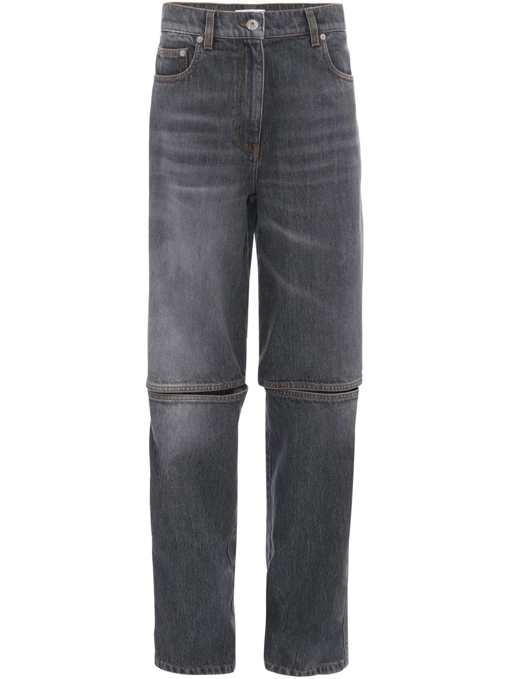 JW Anderson cut-out straight jeans - Grey von JW Anderson