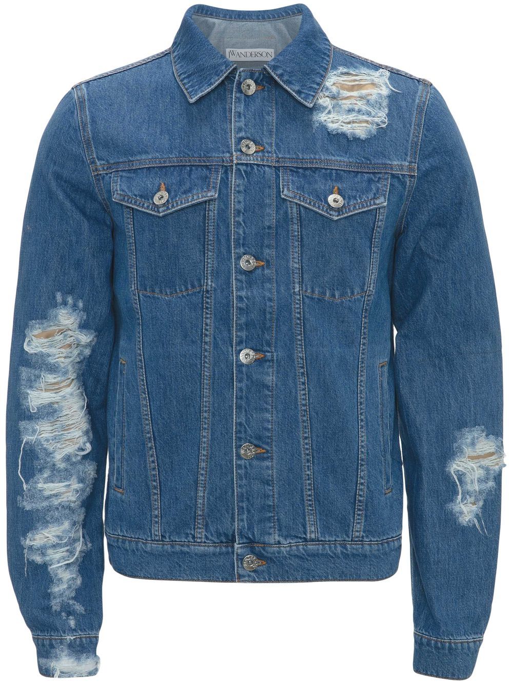 JW Anderson distressed denim jacket - Blue von JW Anderson