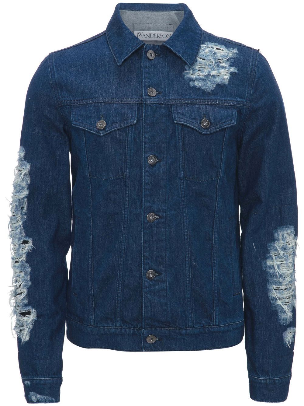 JW Anderson distressed -effect denim jacket - Blue von JW Anderson