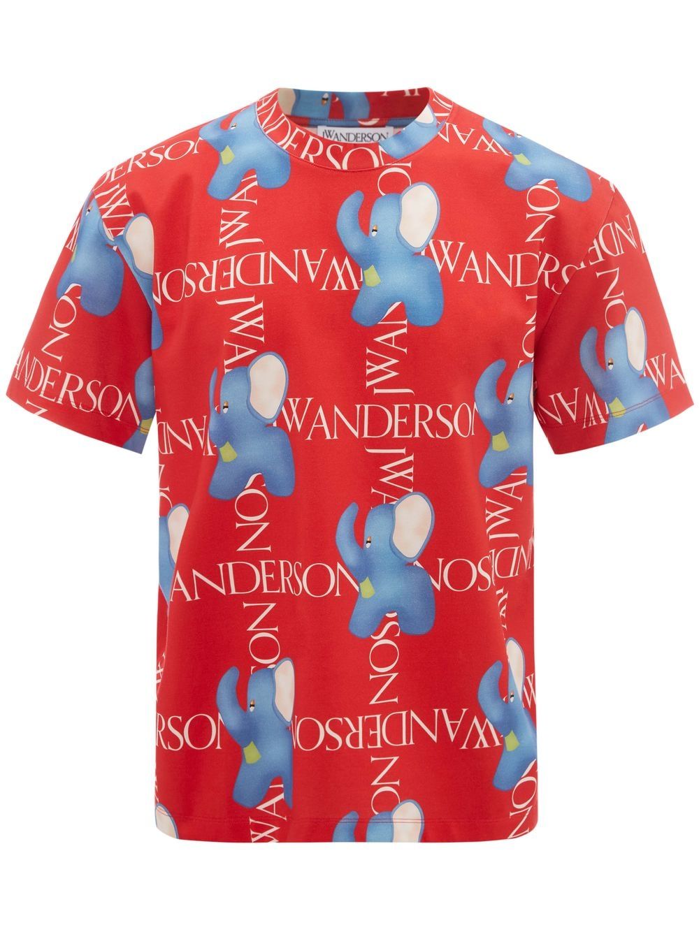 JW Anderson elephant-print oversized T-shirt - Red von JW Anderson