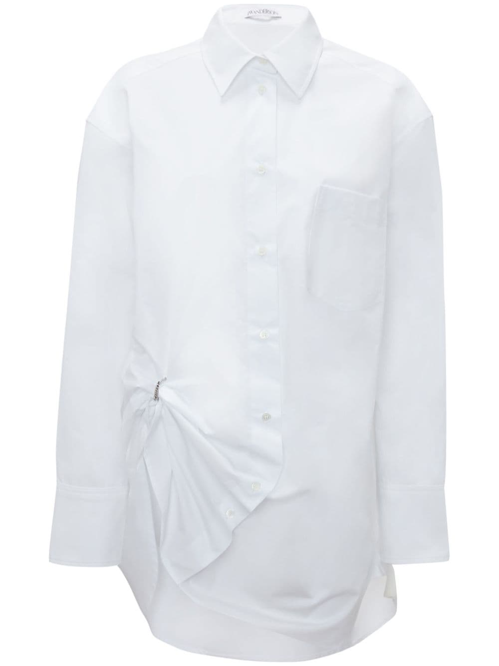 JW Anderson eyelet-detail oversized cotton shirt - White von JW Anderson