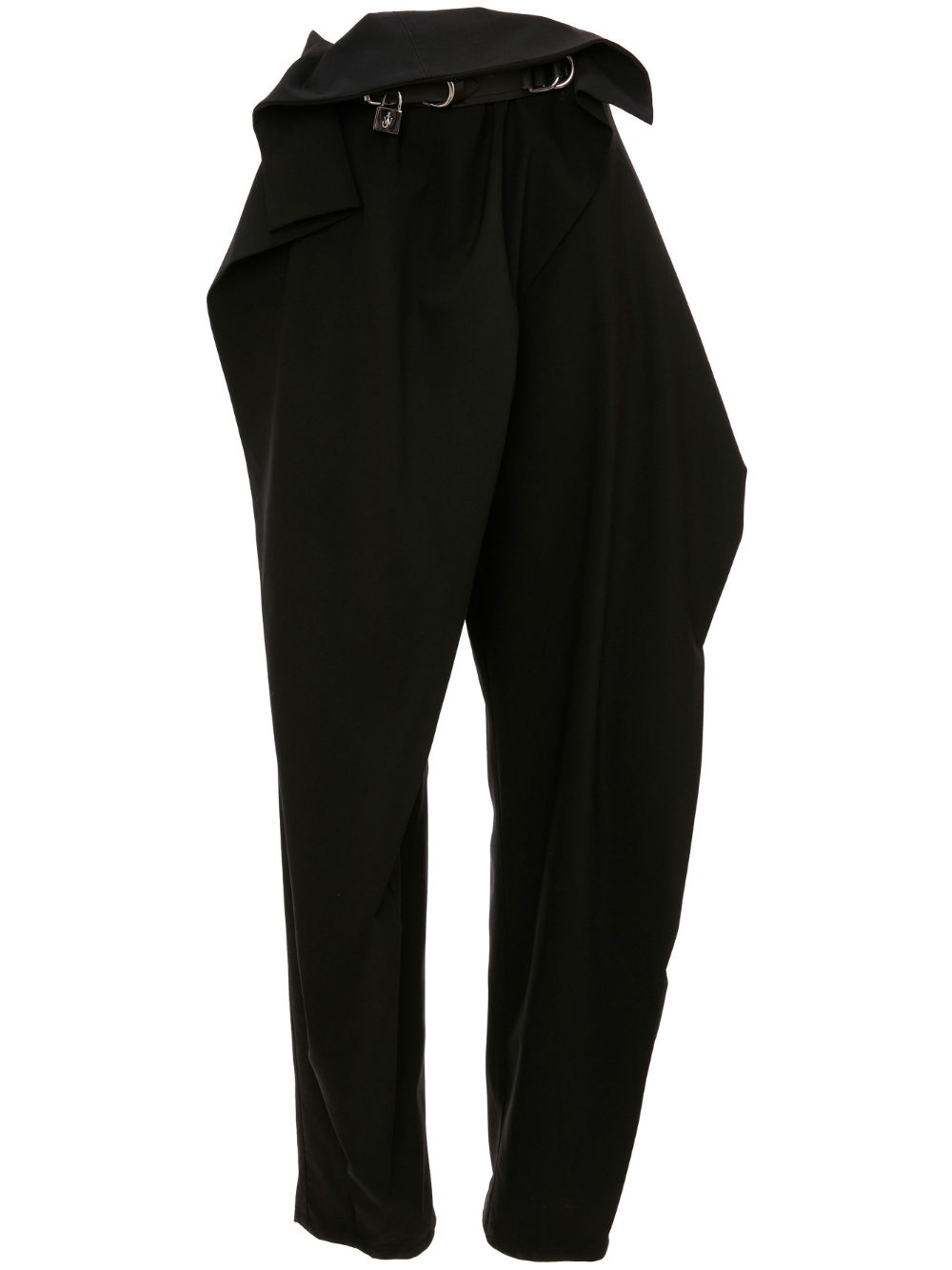 JW Anderson fold-over tapered trousers - Black von JW Anderson