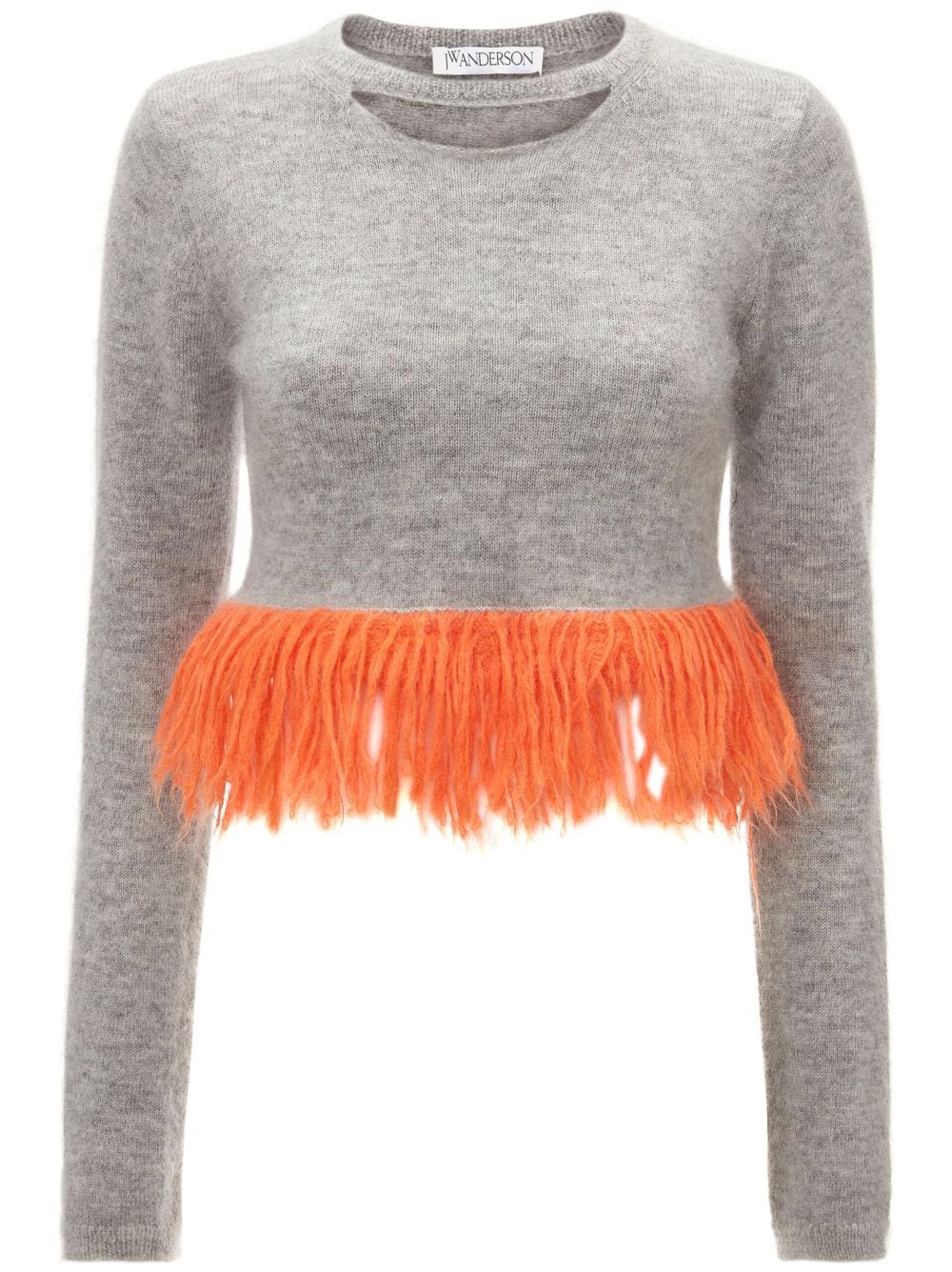 JW Anderson fringed-hem knitted jumper - Grey von JW Anderson