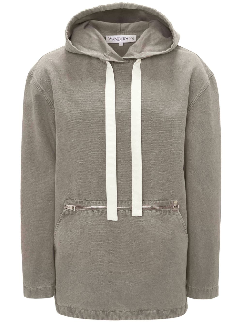 JW Anderson garment-dyed cotton hoodie - Grey von JW Anderson
