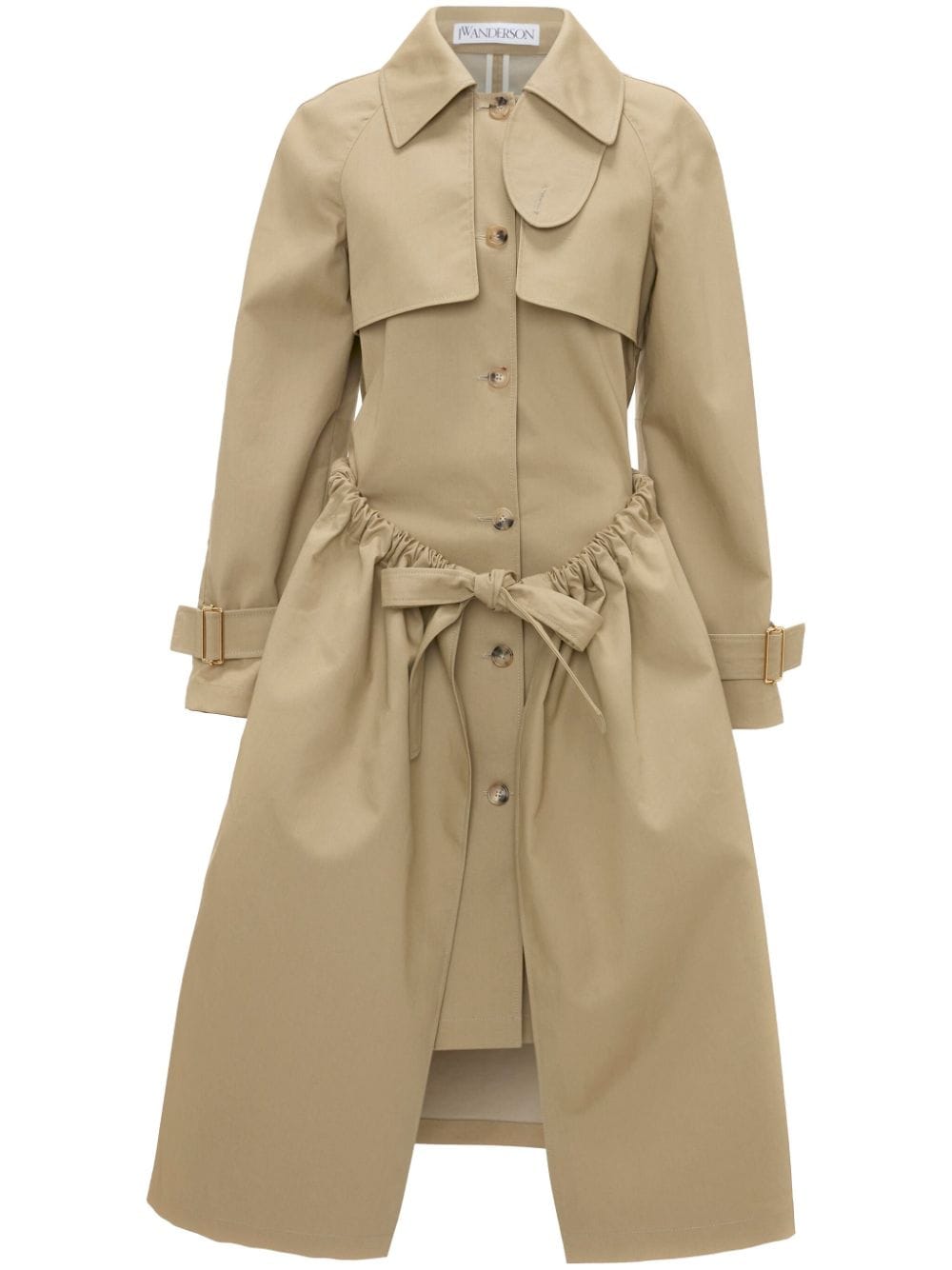 JW Anderson gathered-waist trench coat - Neutrals von JW Anderson