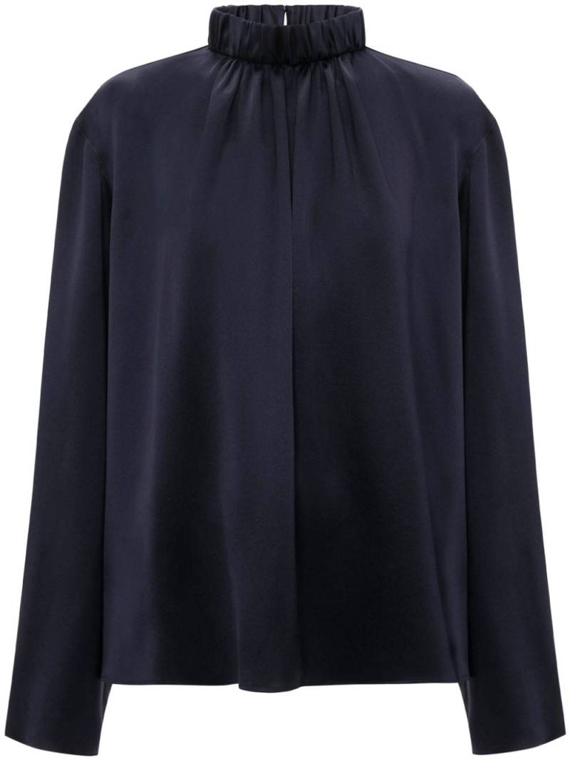 JW Anderson high-neck ruched blouse - Blue von JW Anderson