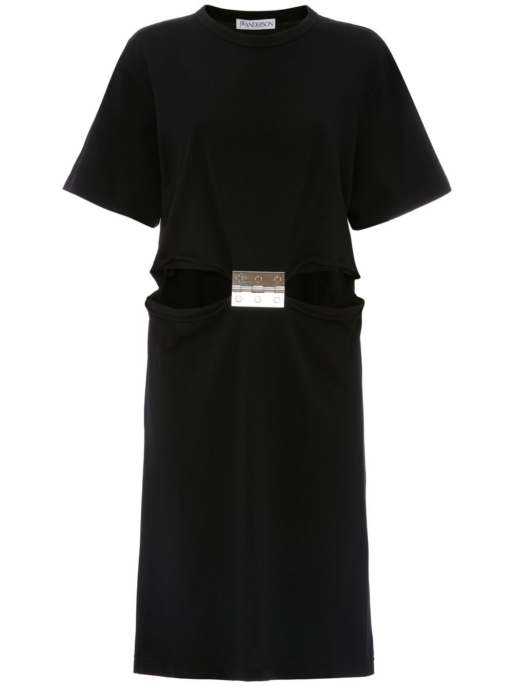 JW Anderson hinge-embellished T-shirt midi dress - Black von JW Anderson