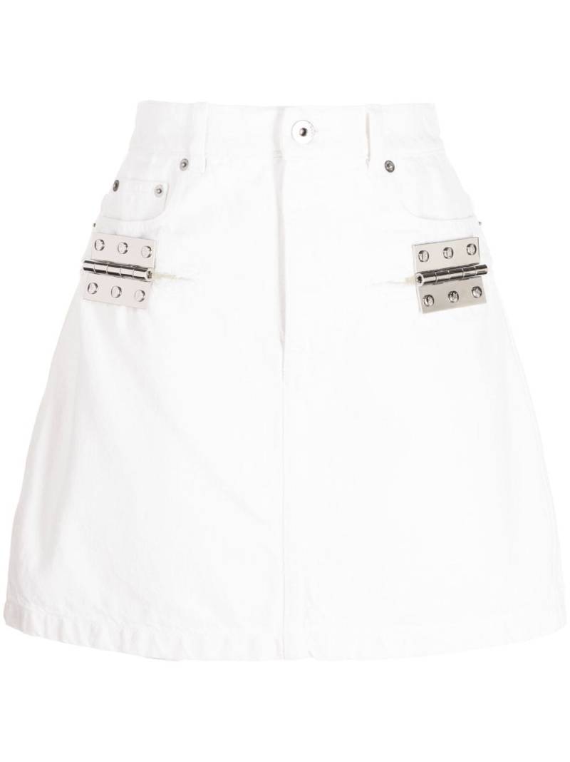 JW Anderson hinge-embellished denim mini skirt - White von JW Anderson