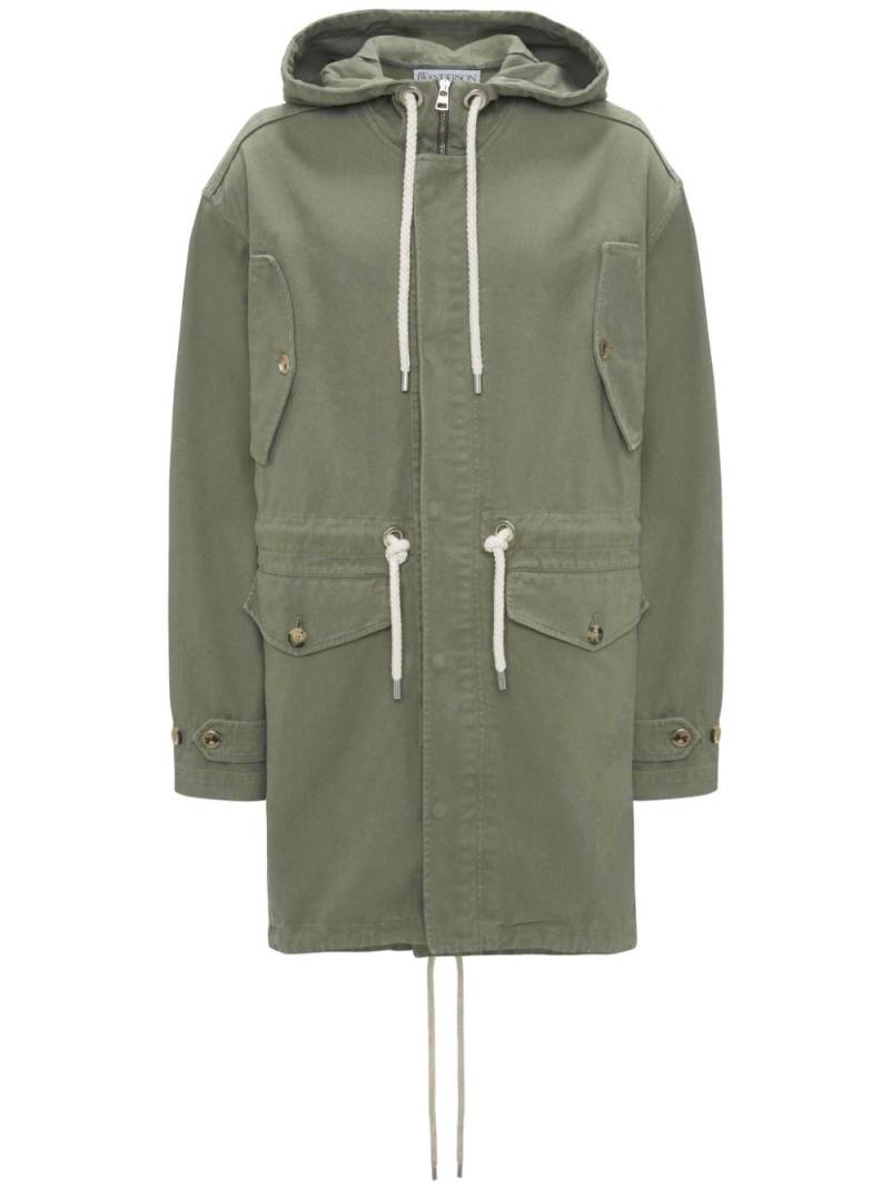 JW Anderson hooded cotton parka coat - Green von JW Anderson