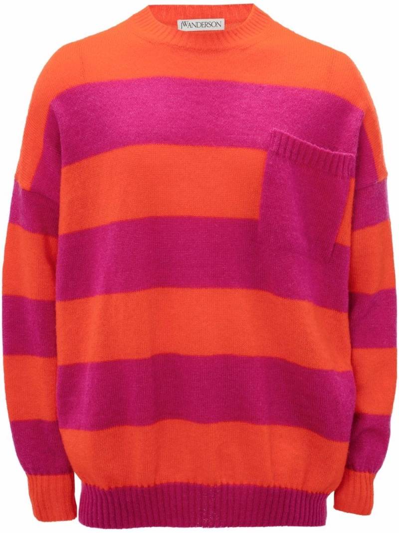 JW Anderson horizontal striped jumper - Pink von JW Anderson