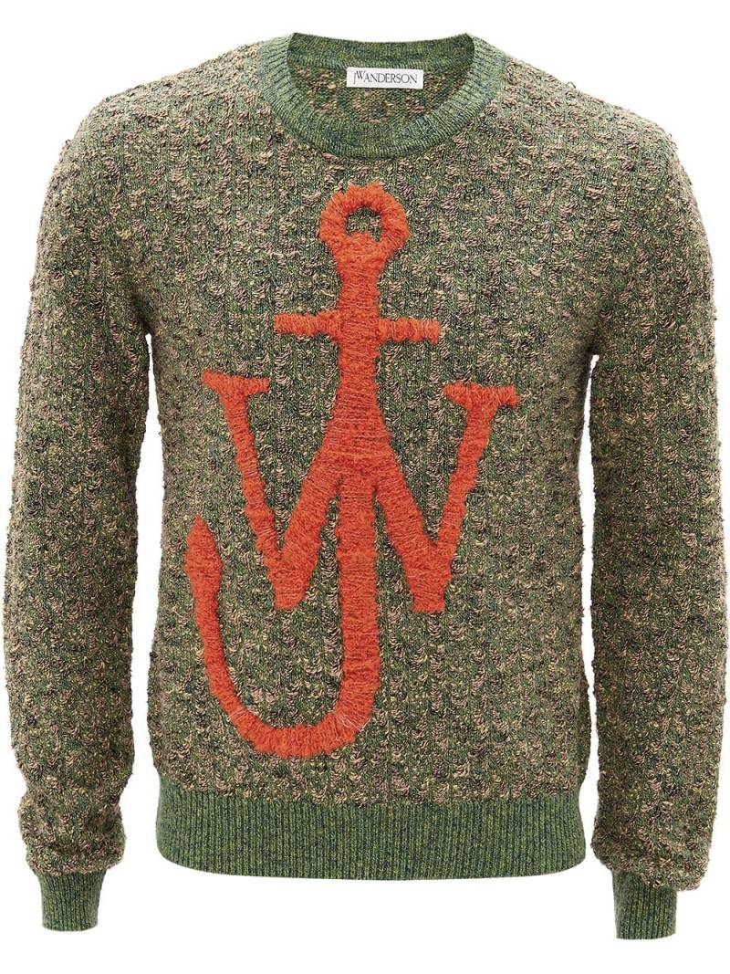 JW Anderson intarsia Anchor motif knit jumper - Green von JW Anderson