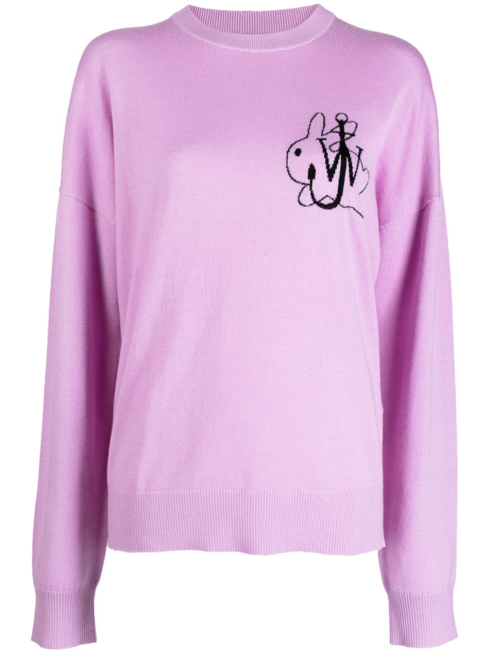 JW Anderson intarsia-logo wool sweatshirt - Purple von JW Anderson