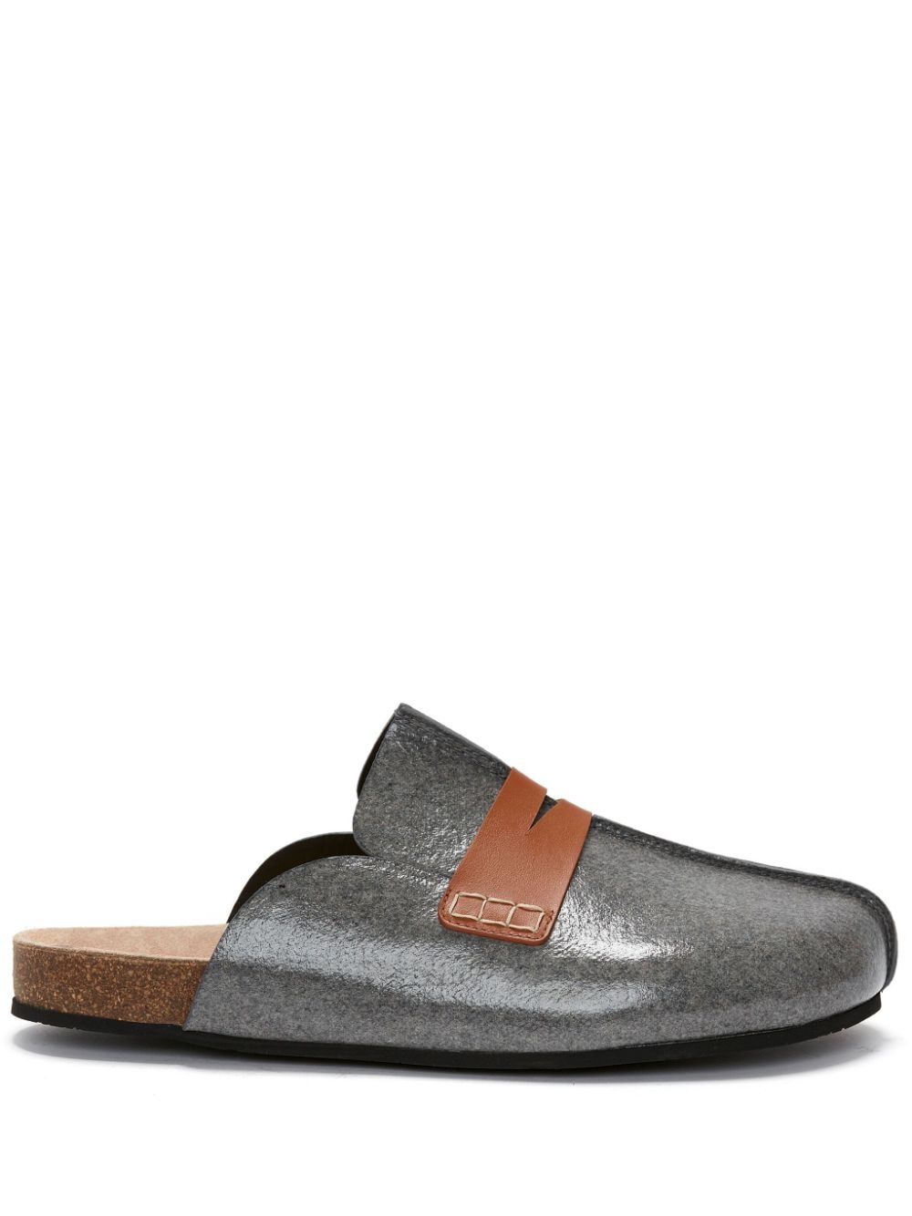 JW Anderson laminated felt loafers - Grey von JW Anderson