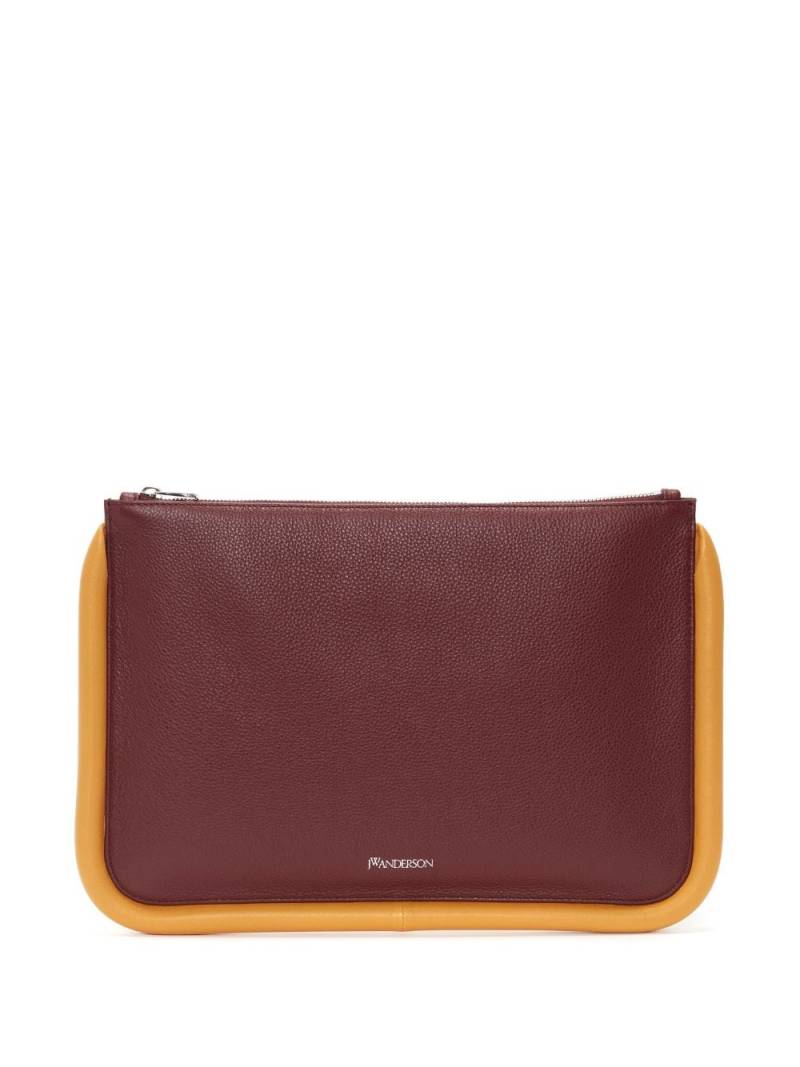 JW Anderson large Bumper leather pouch - Red von JW Anderson