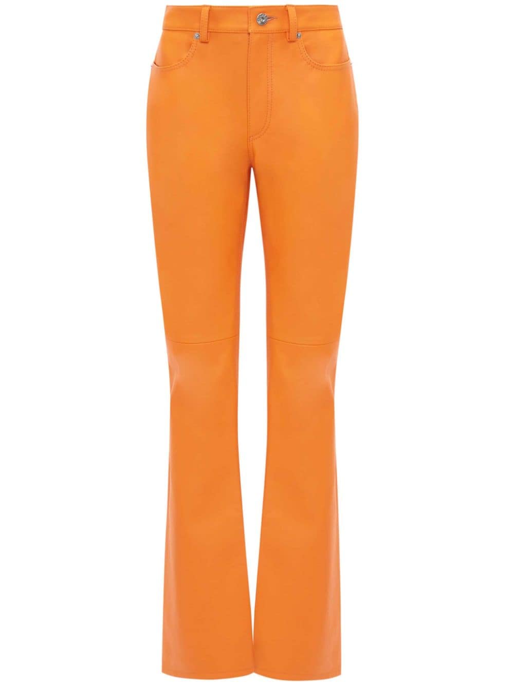 JW Anderson leather bootcut-leg trousers - Orange von JW Anderson