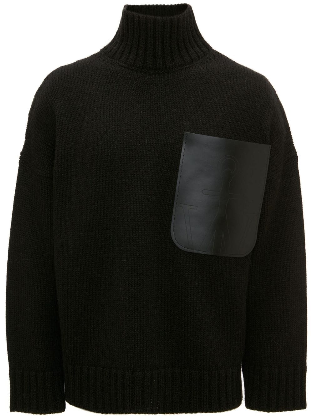 JW Anderson leather patch-pocket jumper - Black von JW Anderson