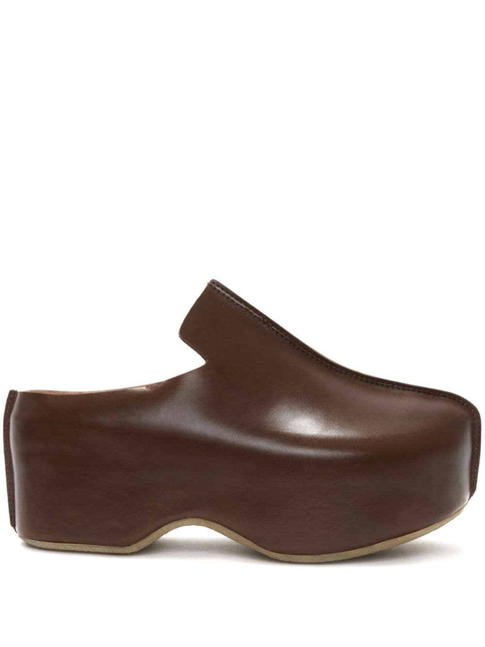 JW Anderson leather platform clogs - Brown von JW Anderson