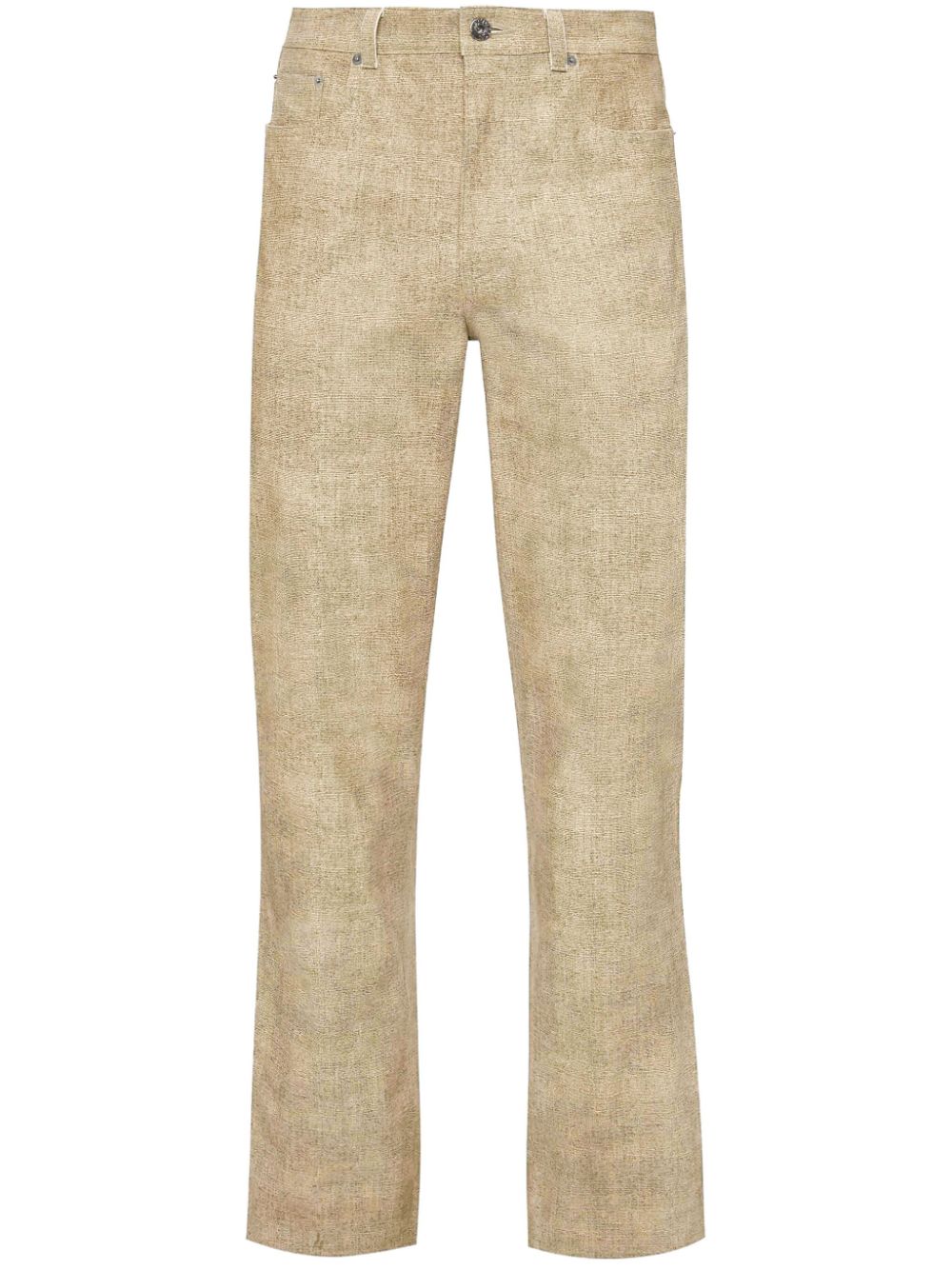 JW Anderson leather straight-leg trousers - Neutrals von JW Anderson