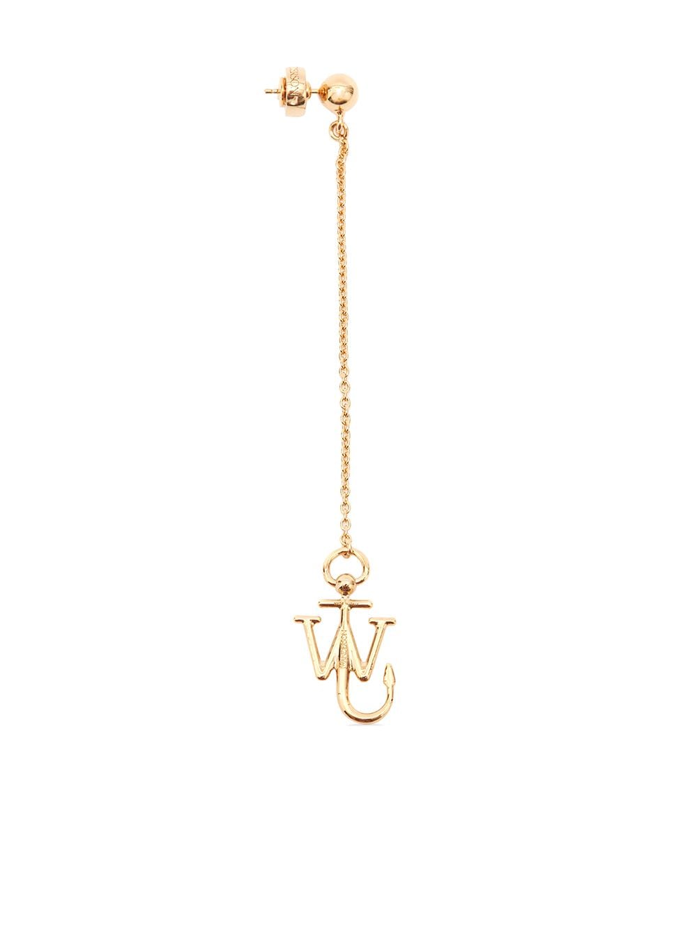 JW Anderson logo-detail drop earring - Gold von JW Anderson