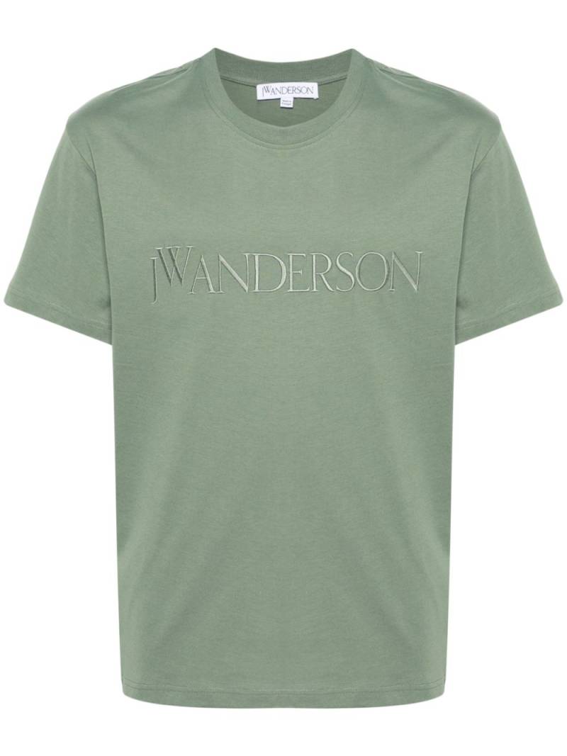 JW Anderson logo-embroidered cotton T-shirt - Green von JW Anderson