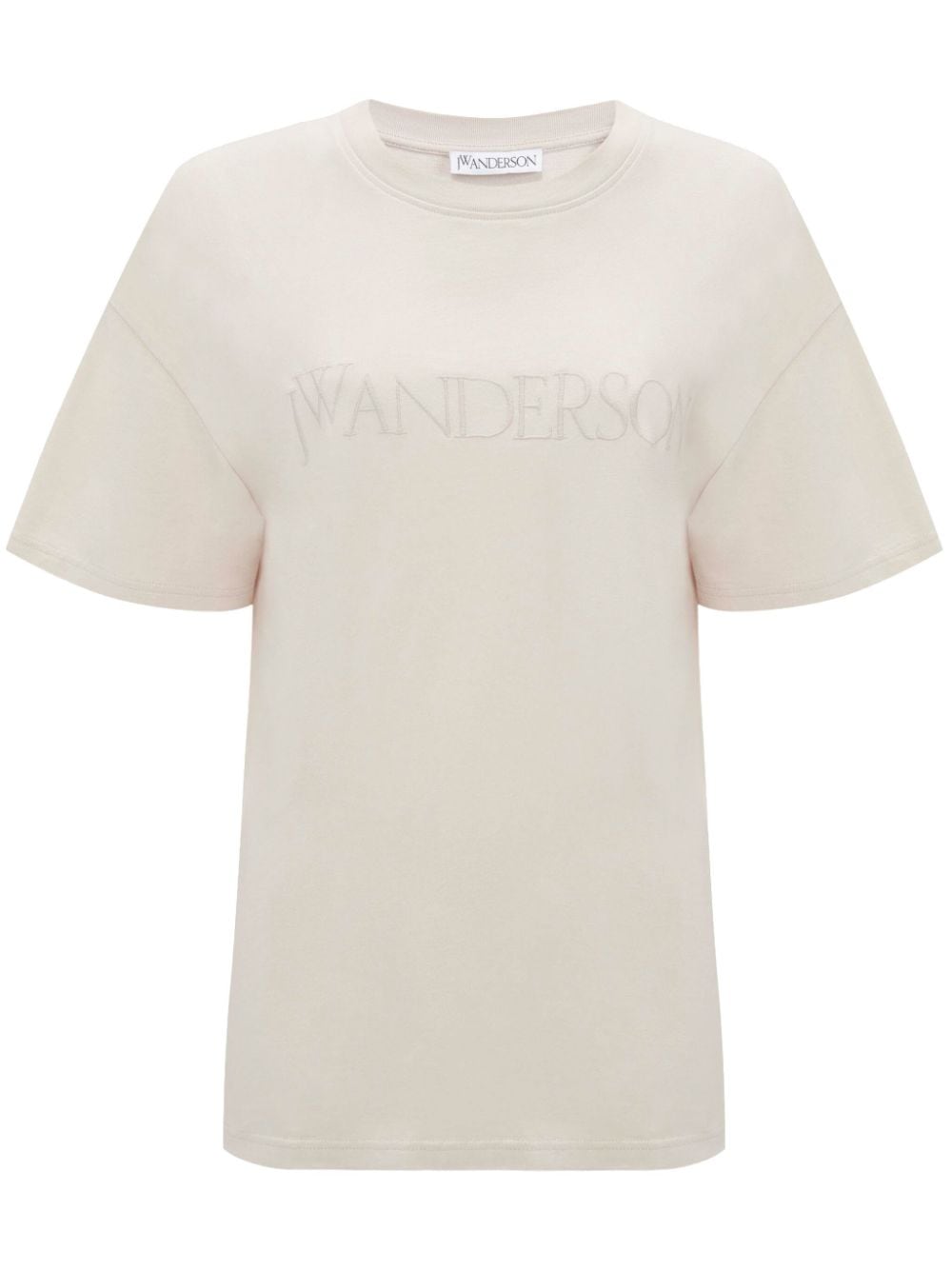 JW Anderson logo-embroidered cotton T-shirt - Neutrals von JW Anderson