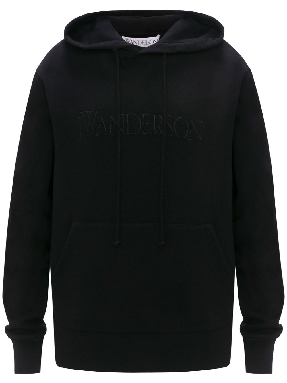 JW Anderson logo-embroidered cotton hoodie - Black von JW Anderson