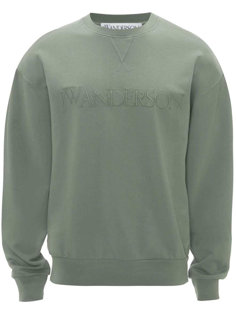 JW Anderson logo-embroidered cotton sweatshirt - Green von JW Anderson