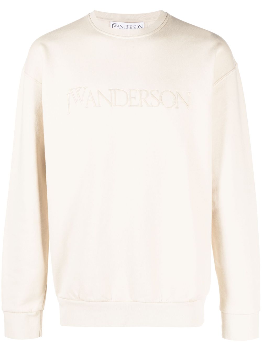 JW Anderson logo-embroidered cotton sweatshirt - Neutrals von JW Anderson