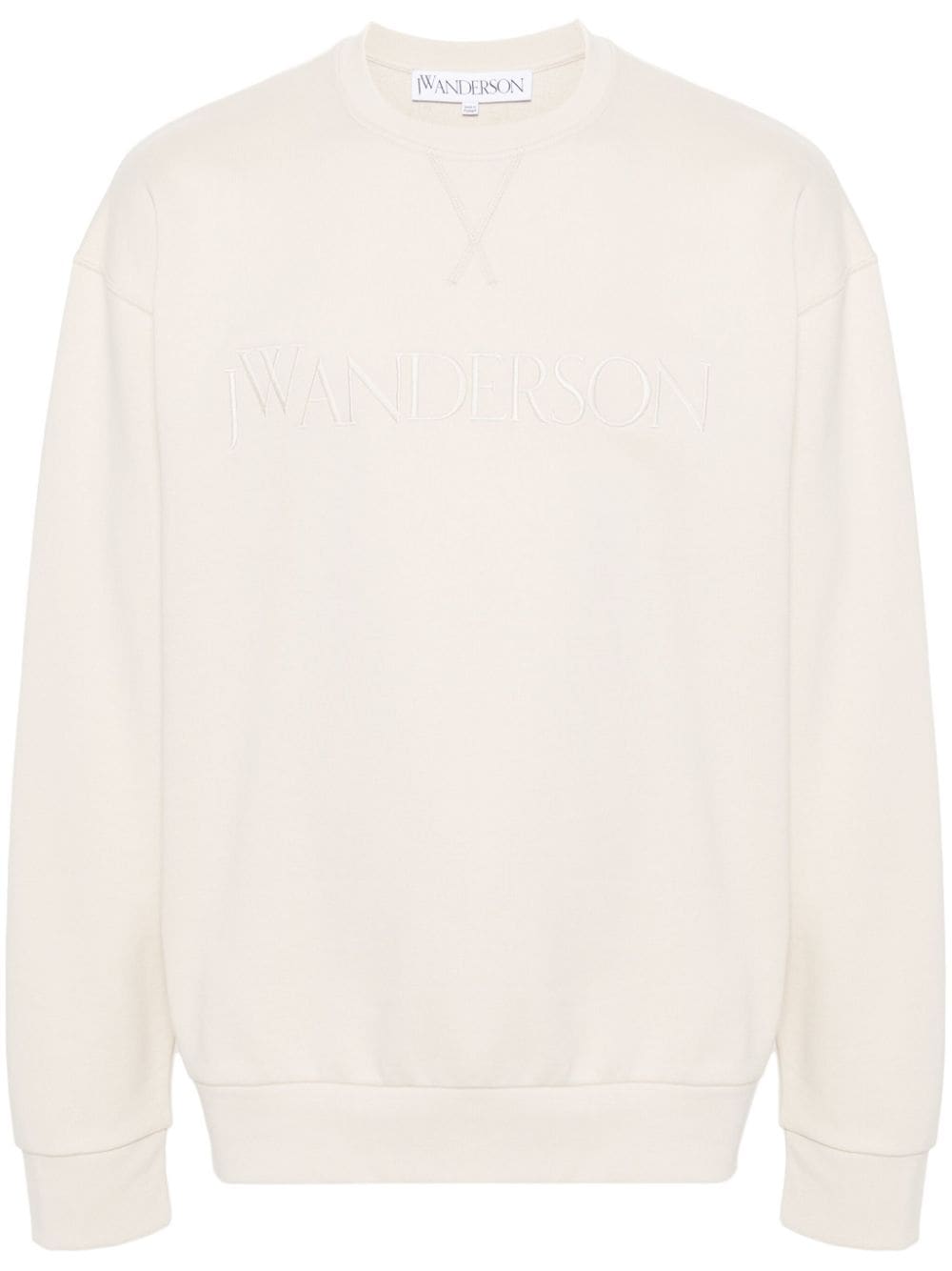 JW Anderson logo-embroidered cotton sweatshirt - Neutrals von JW Anderson