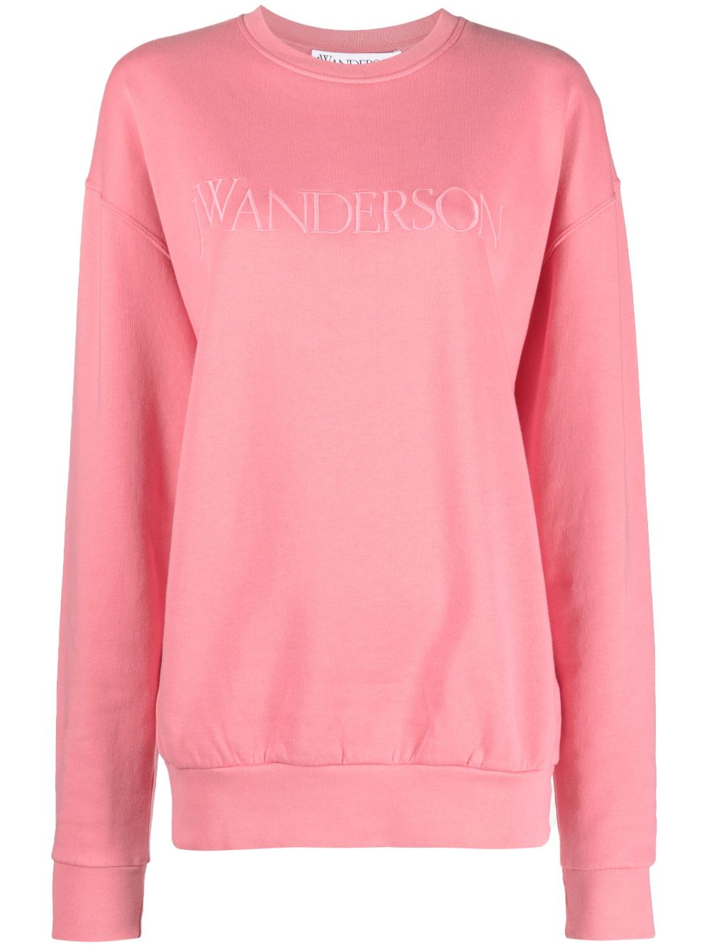 JW Anderson logo-embroidered cotton sweatshirt - Pink von JW Anderson