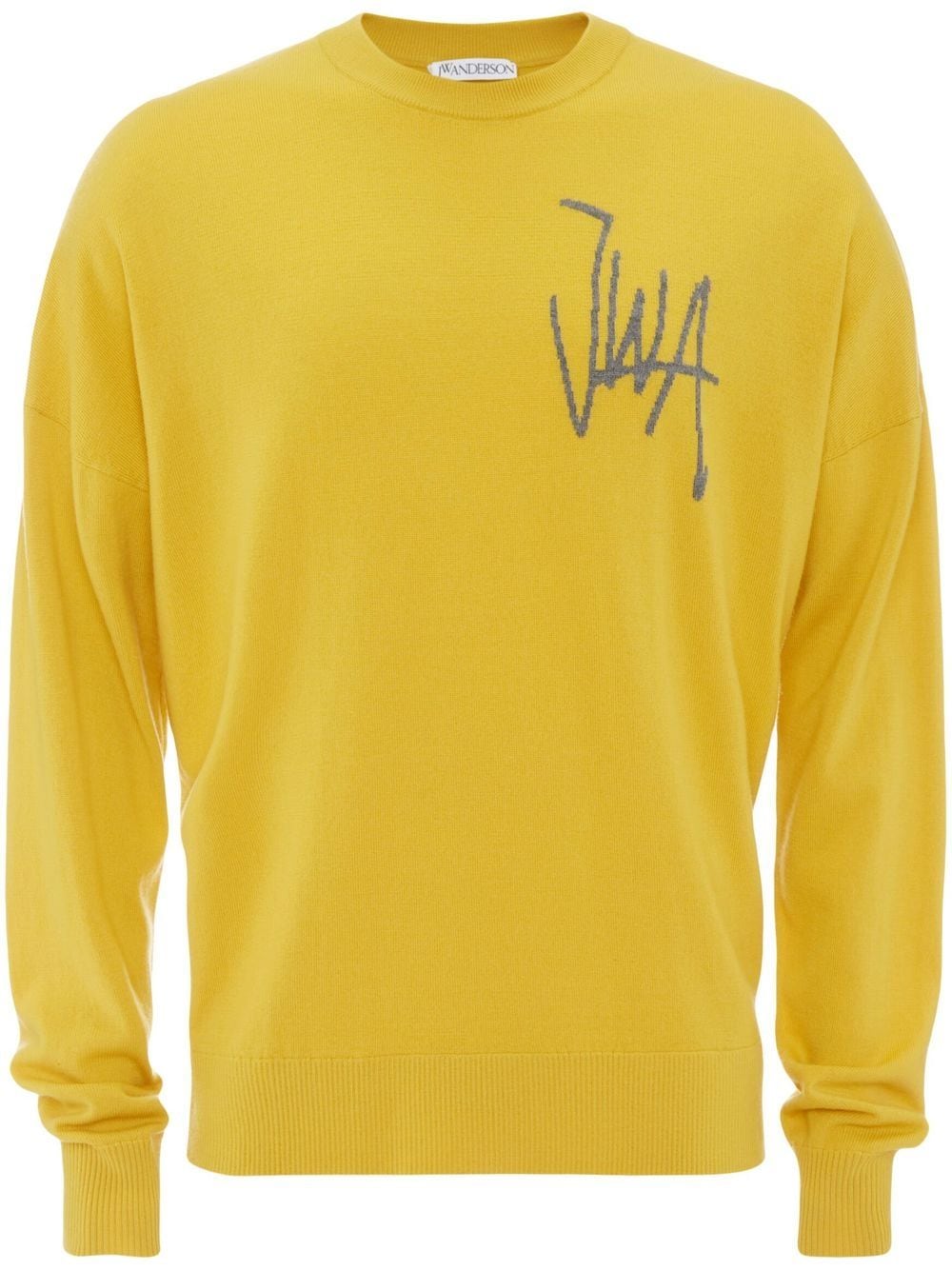JW Anderson logo-embroidered jumper - Yellow von JW Anderson