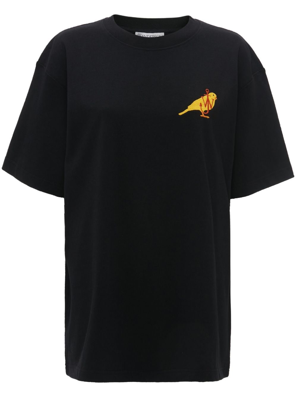 JW Anderson logo-embroidered organic cotton T-shirt - Black von JW Anderson