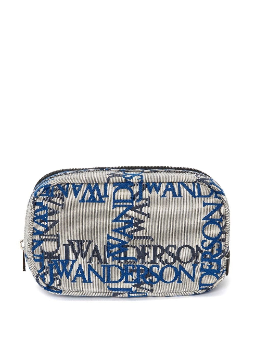 JW Anderson logo-jacquard canvas zipped pouch - Grey von JW Anderson