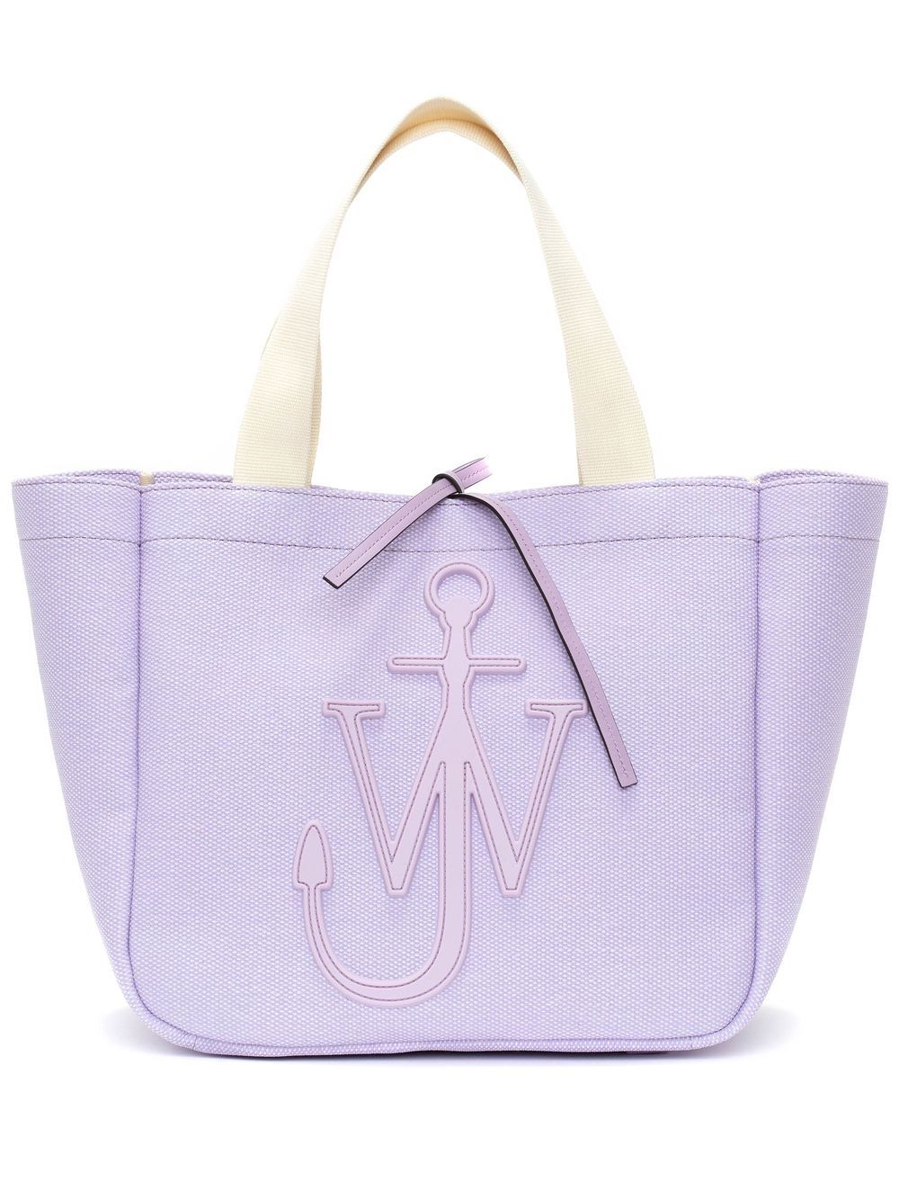 JW Anderson logo-patch canvas tote bag - Purple von JW Anderson