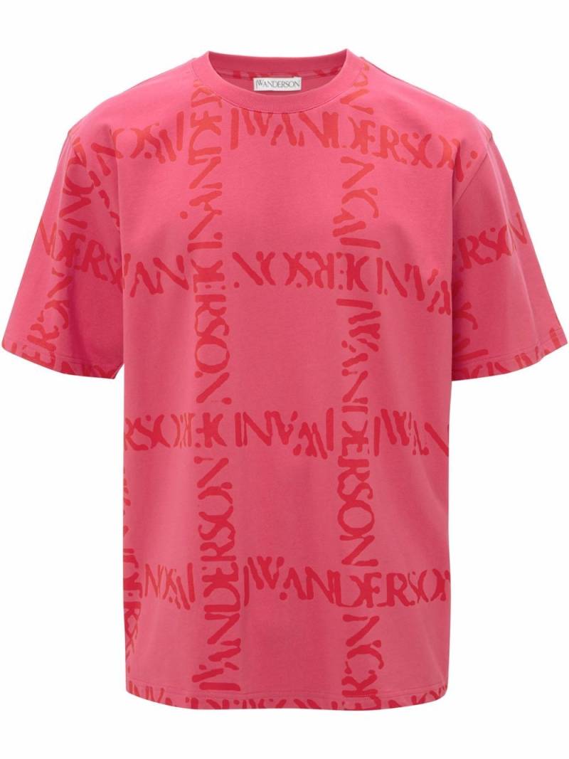JW Anderson logo-print T-shirt - Pink von JW Anderson