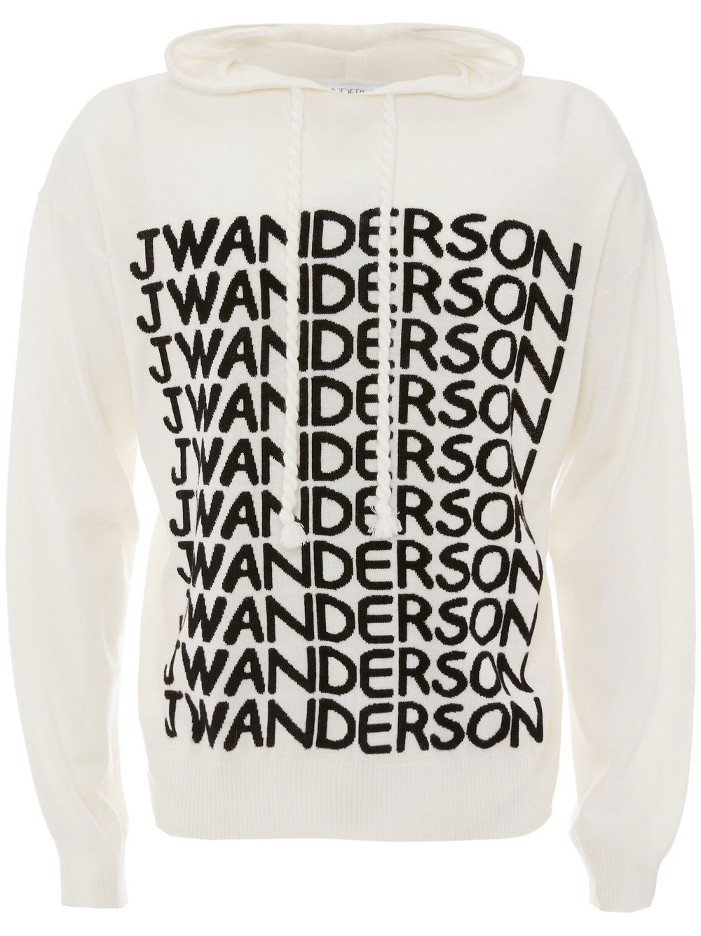 JW Anderson logo-print merino hoodie - White von JW Anderson