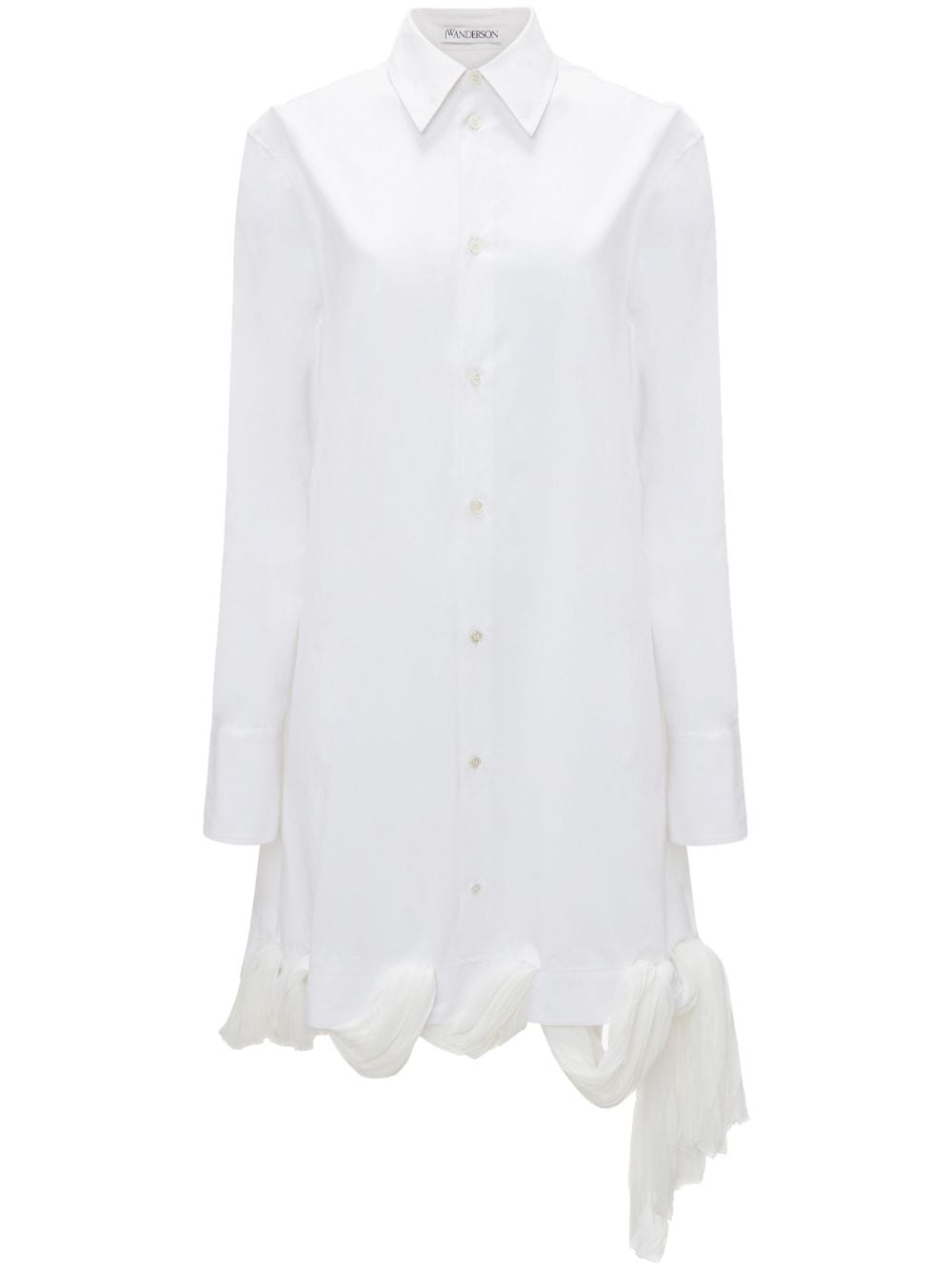 JW Anderson loop-hem shirt dress - White von JW Anderson