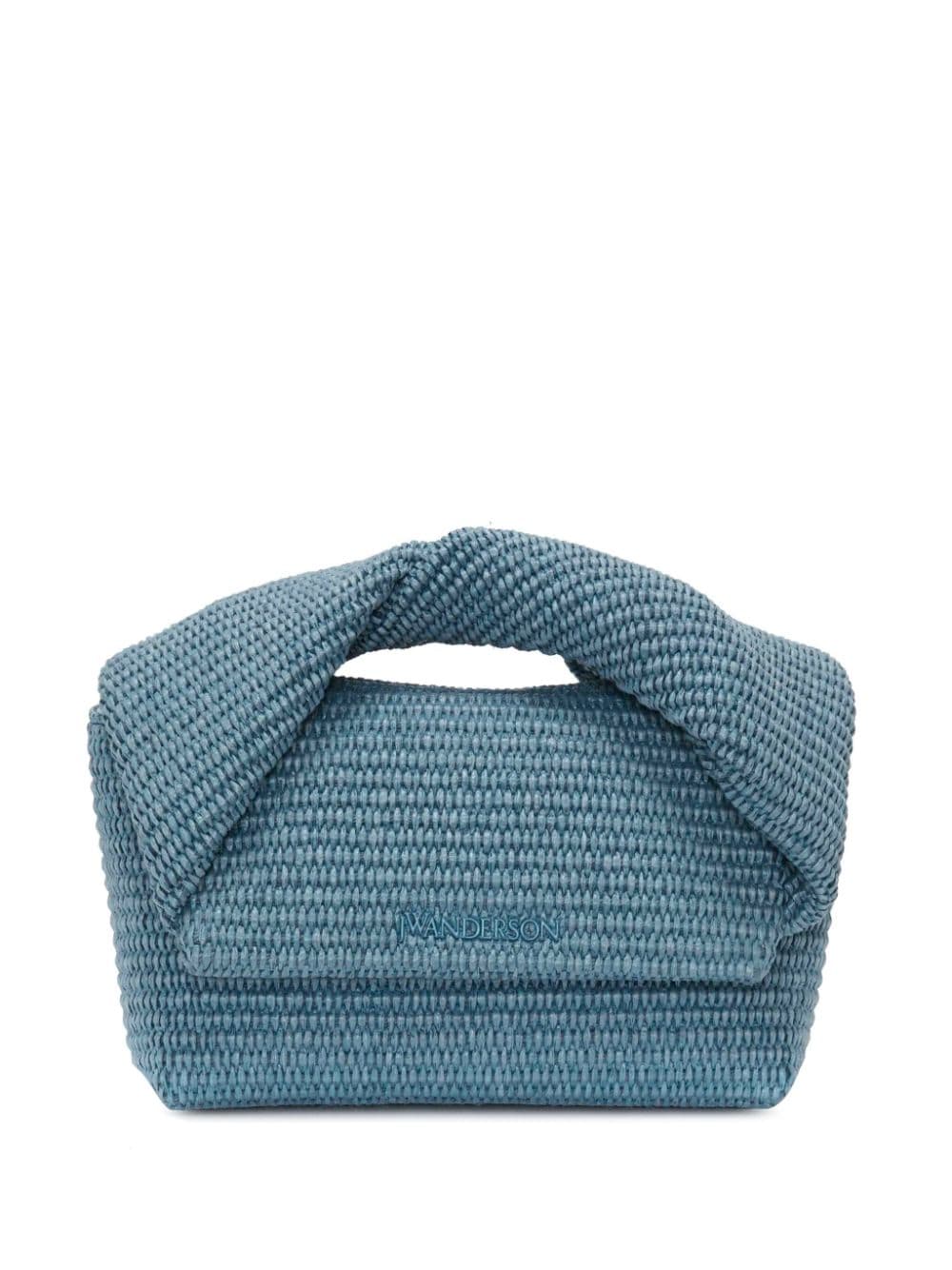 JW Anderson medium Twister raffia tote bag - Blue von JW Anderson