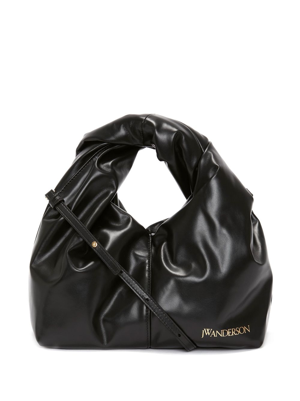 JW Anderson mini Twister leather hobo bag - Black von JW Anderson