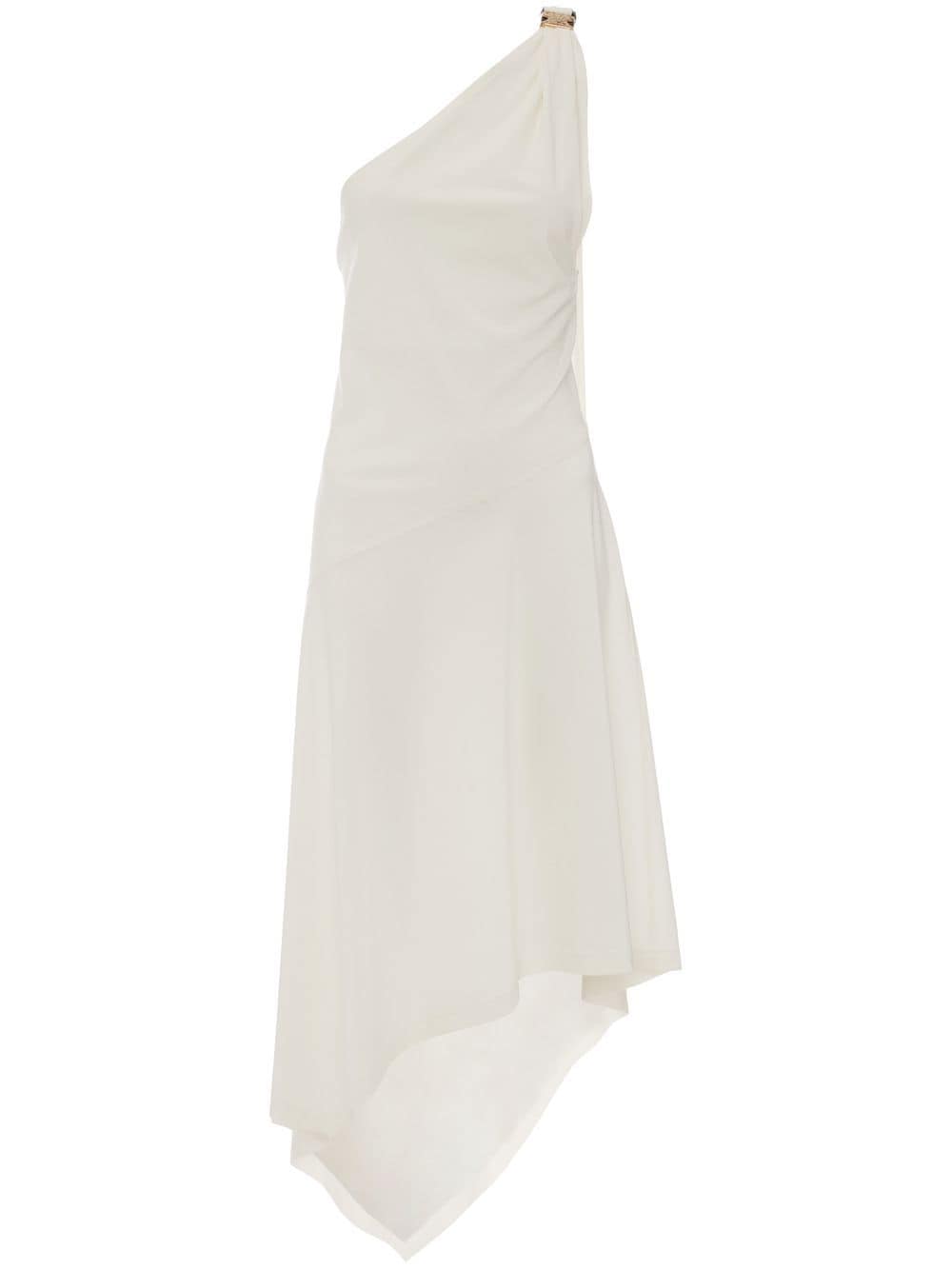 JW Anderson one-shoulder asymmetric midi dress - White von JW Anderson