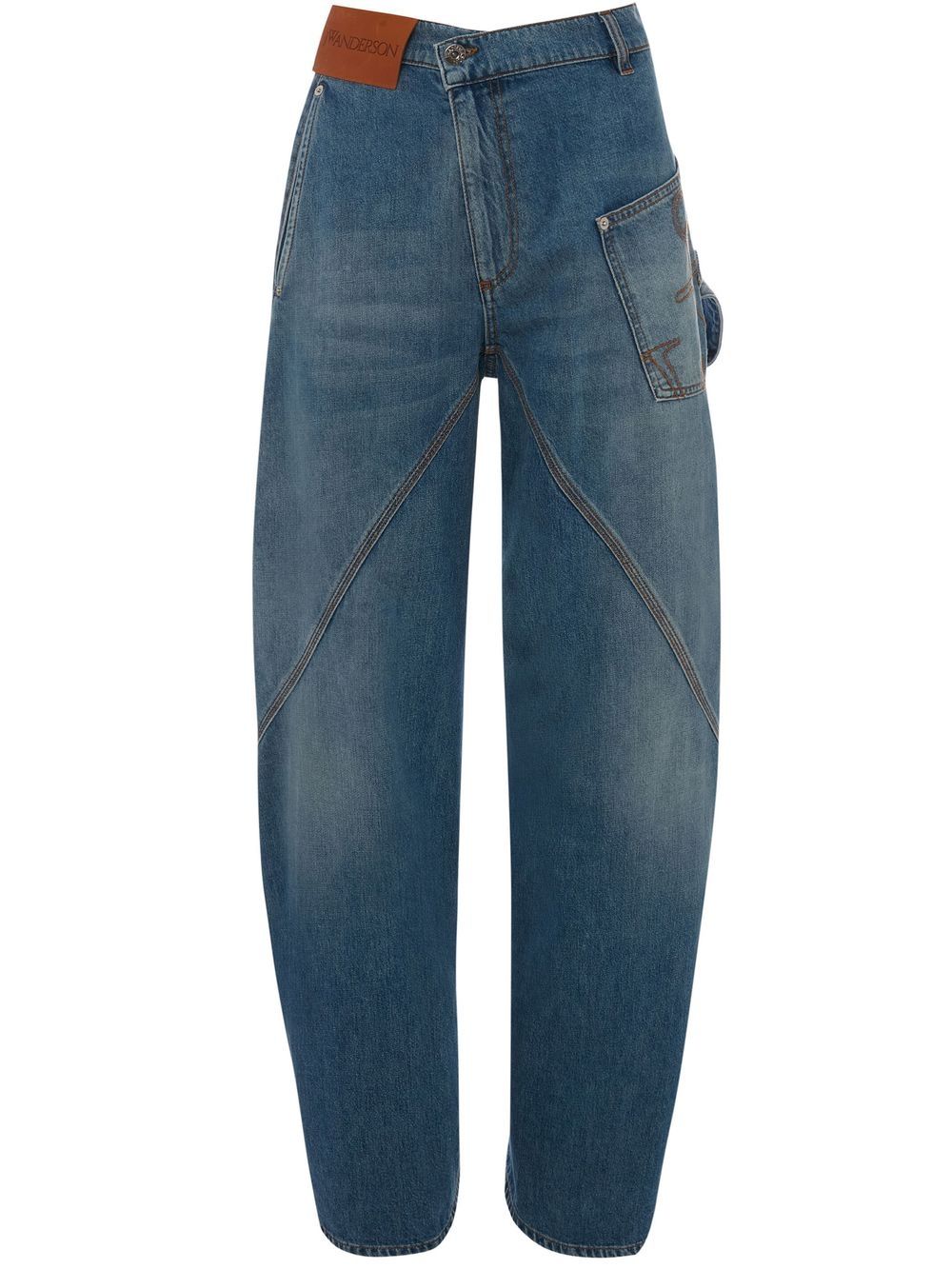JW Anderson oversized twisted wide-leg jeans - Blue von JW Anderson